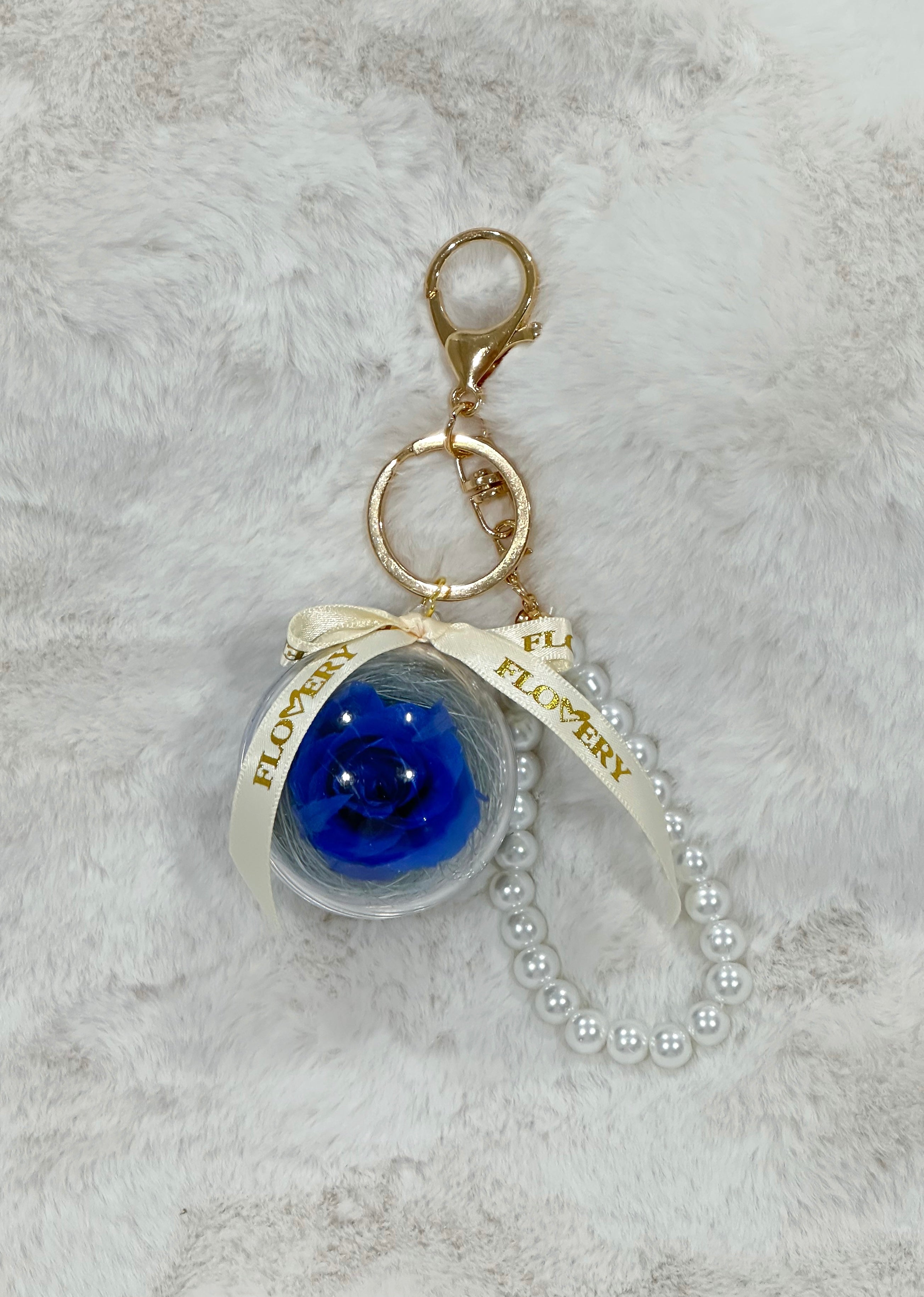 Eternity Preserved Rose Keychain/Bag charm - Flovery