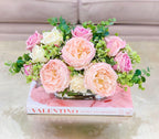 Exclusive Real Touch Pink English Roses Arrangement - Flovery