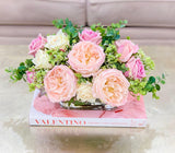 Exclusive Real Touch Pink English Roses Arrangement - Flovery