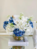 17-in Large French Faux Hydrangea Centerpiece