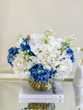 17-in Large French Faux Hydrangea Centerpiece - Flovery