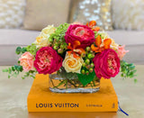 Classic Real Touch Pink English Rose Arrangement - Flovery