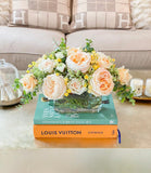 Classic Real Touch Pink English Rose Arrangement - Flovery