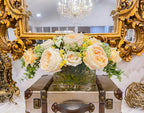 Classic Real Touch Pink English Rose Arrangement - Flovery