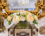 Classic Real Touch Pink English Rose Arrangement - Flovery