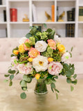 22" Large Real Touch Arrangement Rose Peony Tulip - Flovery
