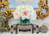 Light Pink Large Real Touch Peonies-Large Size Peony Centerpiece-Dining Room Centerpiece-Real Touch Arrangement- - Flovery