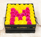 Medium Box Personalized Letter Premium Scented Soap Roses - Flovery