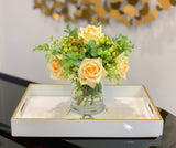 Real Touch Champange Rose Arrangement Wine Glass - Flovery