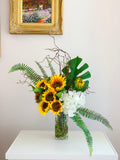27" Large Floral Arrangement-Premium Finest Silk Sunflowers-Sunflower Centerpiece-Artificial Sunflower Arrangement-Fall Arrangement - Flovery