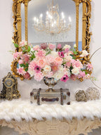 Large French Country Pink Real Touch Flower Arrangement - Flovery