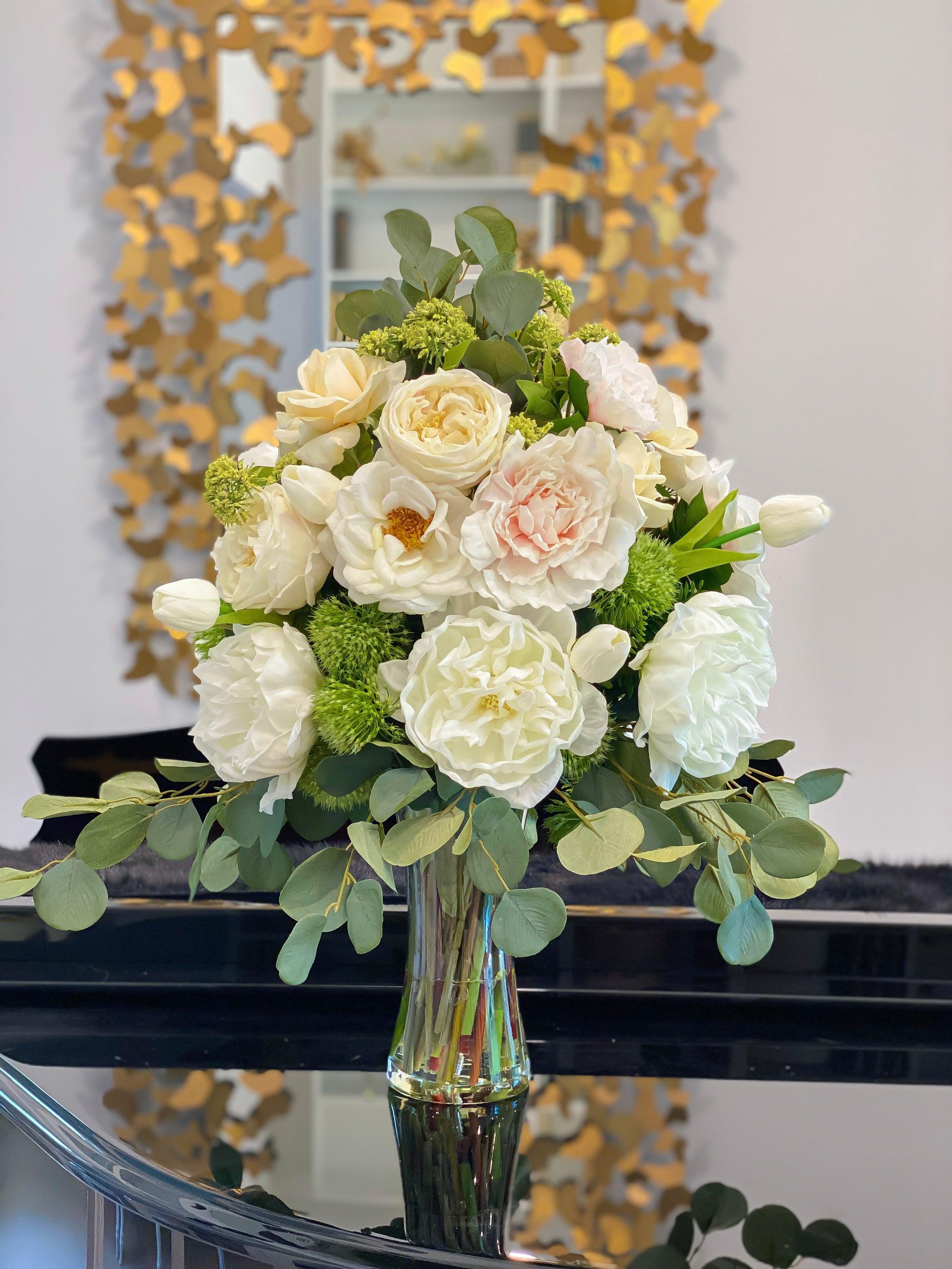 25” Tall Grand Peony Centerpiece Arrangement - Flovery