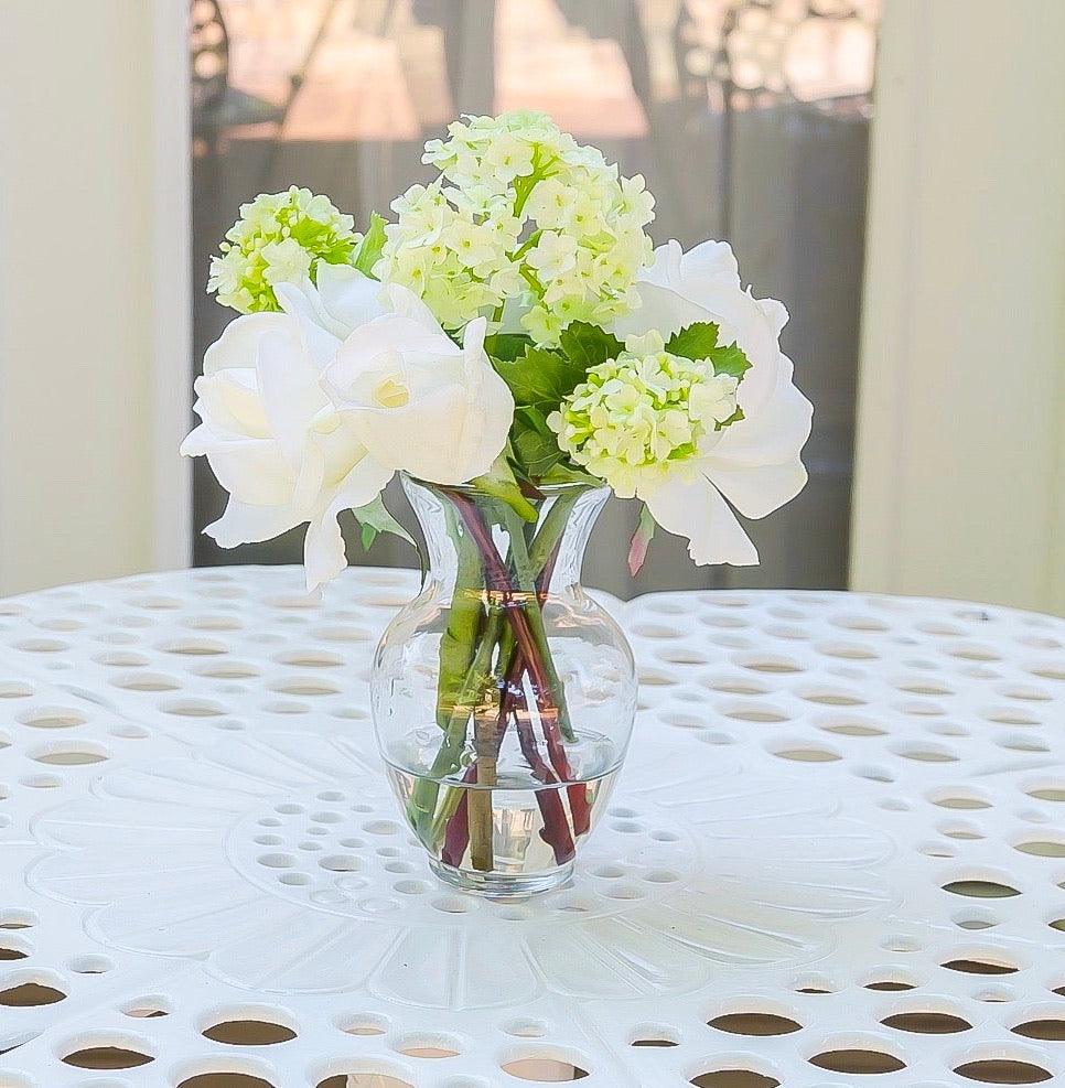 Real Touch Roses Hydrangeas Petite Arrangement - Flovery Main image