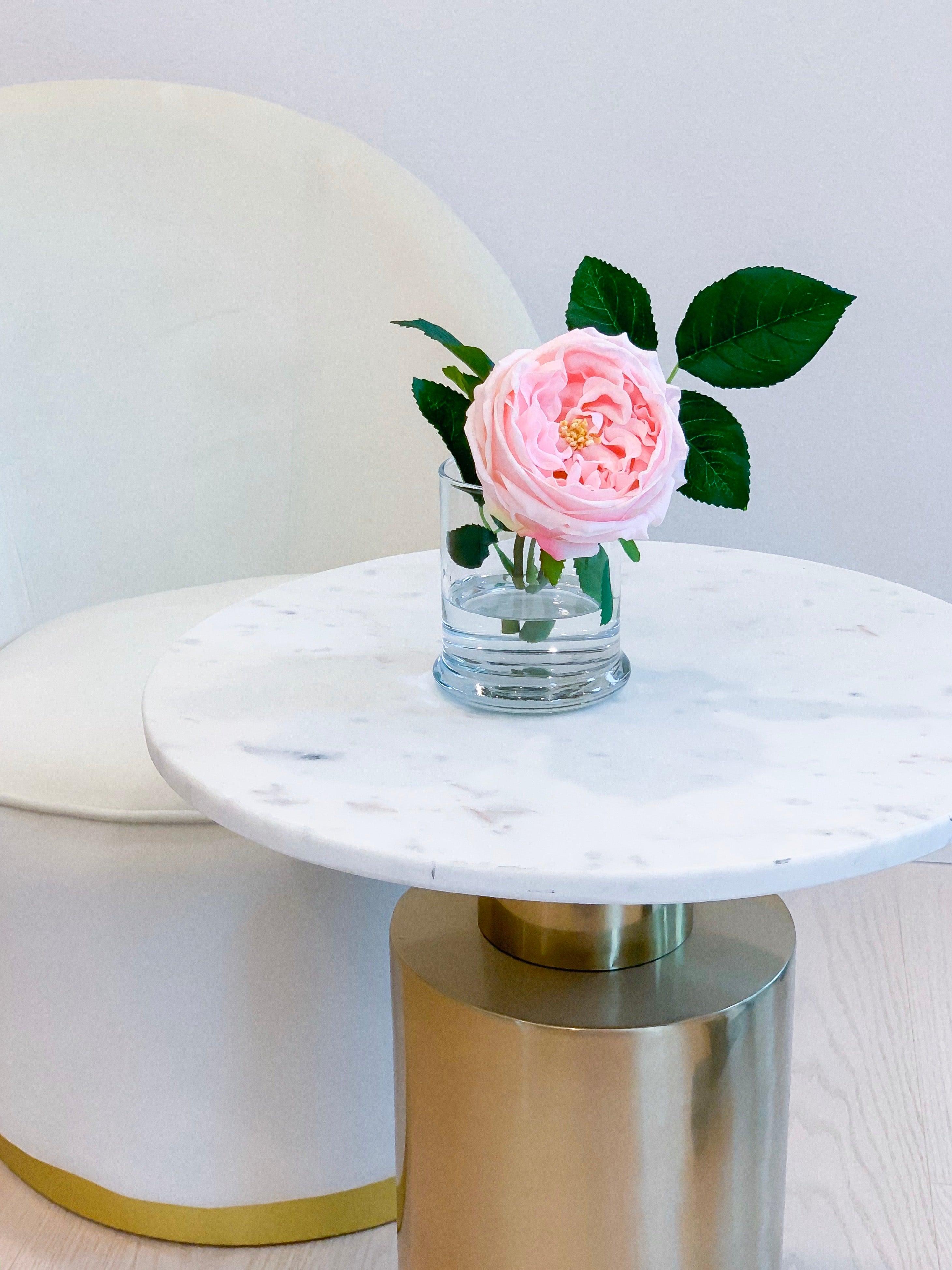 Large Real Touch English Rose Arrangement-Artificial Flower Arrangement-Faux Flower-Silk Flower-Coffee Table Arrangement-Pink Roses - Flovery