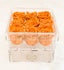 Premium Ecuador preserved orange roses in elegant acrylic box - Flovery