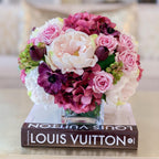Love and Romance Design-Limited Design-Purple, Lavender, Pink Real Touch Flower Arrangement-Faux Flower Arrangement-Artificial Flowers - Flovery