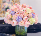 Pink Paradise Arrangement - XXXLarge Centerpiece Arrangement - Lobby Centerpiece-Faux Flowers Arrangement- Finest Artificial Centerpiece - Flovery