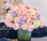 Pink Paradise Arrangement - XXXLarge Centerpiece Arrangement - Lobby Centerpiece-Faux Flowers Arrangement- Finest Artificial Centerpiece - Flovery