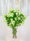 Silk Green Snowball Hydrangea Flower Arrangement - Flovery