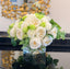 XXL Real Touch Centerpiece - Large Dining- White Real Touch Floral Arrangement-Faux Flowers-Lobby Arrangement - Flovery