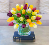 13-in Tulip Real Touch Centerpiece - Flovery