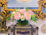 Exclusive Real Touch Pink English Roses Arrangement - Flovery