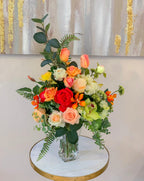 Happy Life Arrangement - Large Real Touch Centerpiece - Modern Farmhouse - Flovery