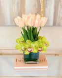 Tall Pink Tulip Orchid Arrangement - Flovery