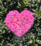 Premium Ecuador preserved rose in heart shape box