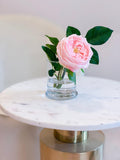 Large Real Touch English Rose Arrangement-Artificial Flower Arrangement-Faux Flower-Silk Flower-Coffee Table Arrangement-Pink Roses - Flovery