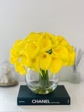 Large Yellow Calla Lily Real Touch Arrangement-Calla Lily/Lilies-Real Touch Flowers-Floral Arrangement-Faux Calla Lily-Yellow Centerpieces - Flovery