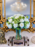 Large White Rose Real Touch Centerpiece - Flovery