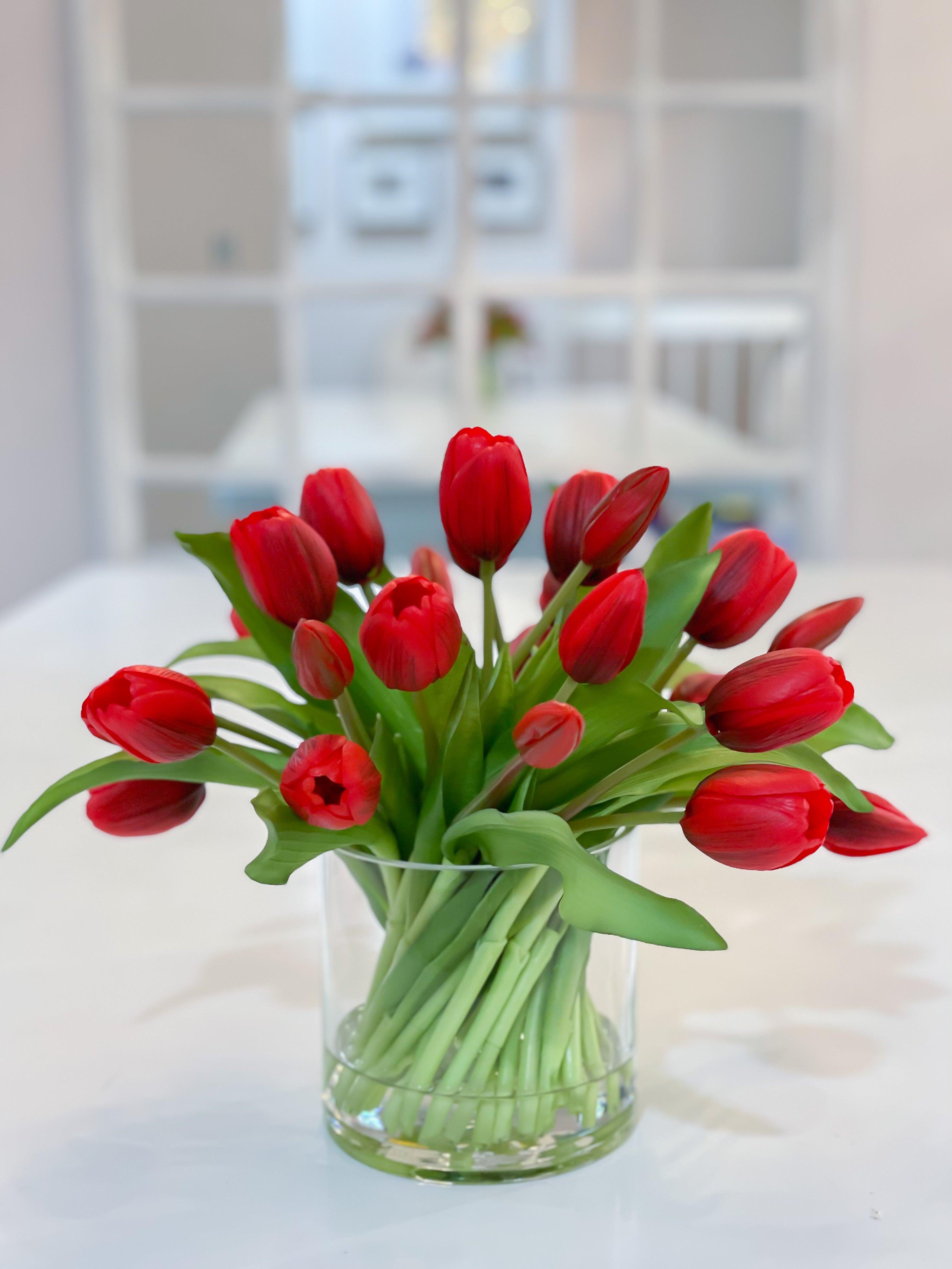 Real Touch Tulip Field Arrangement Secondary image