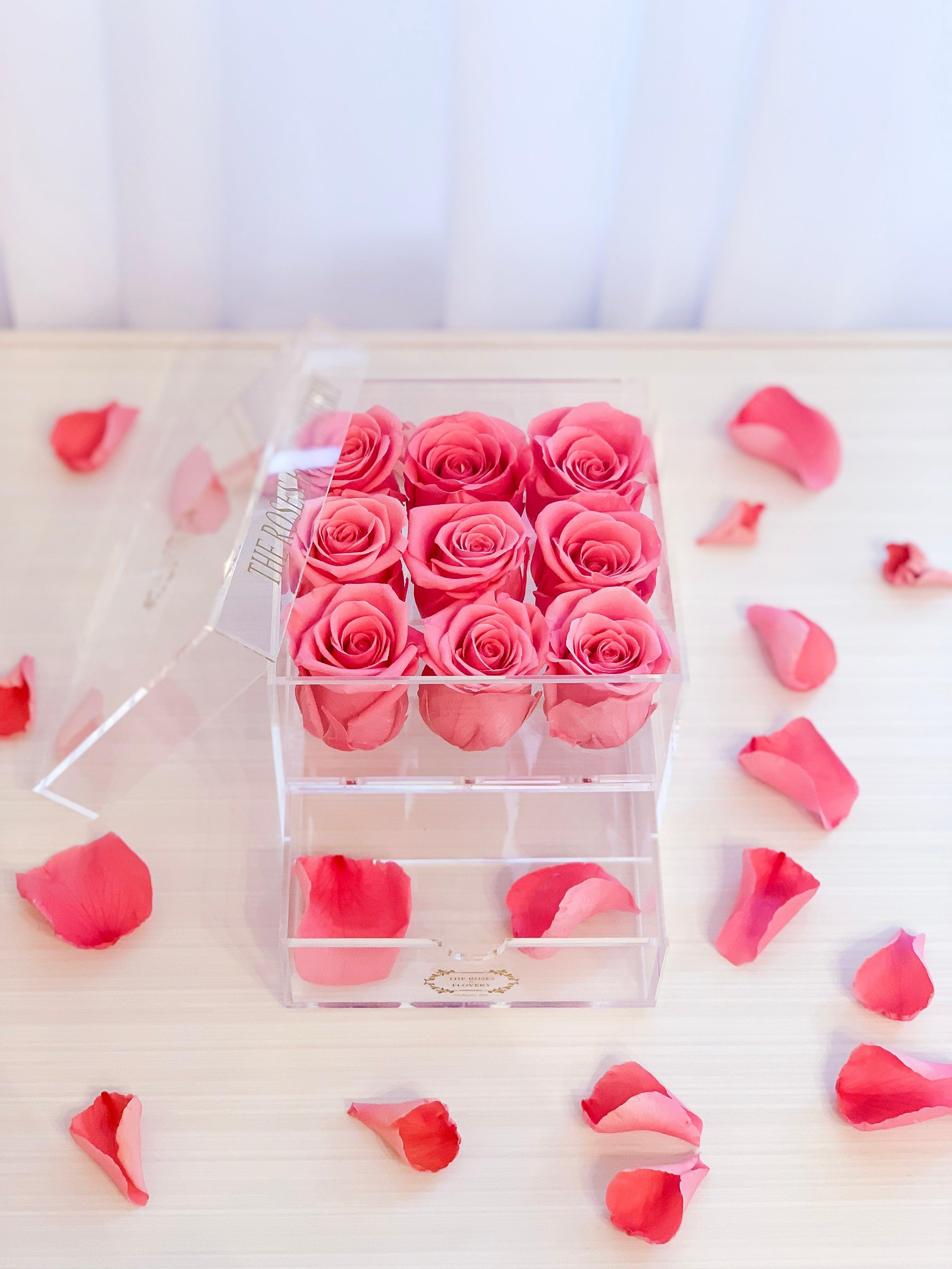 9 Premium Ecuador Preserved Sweet Pink Roses Arrangement Secondary image