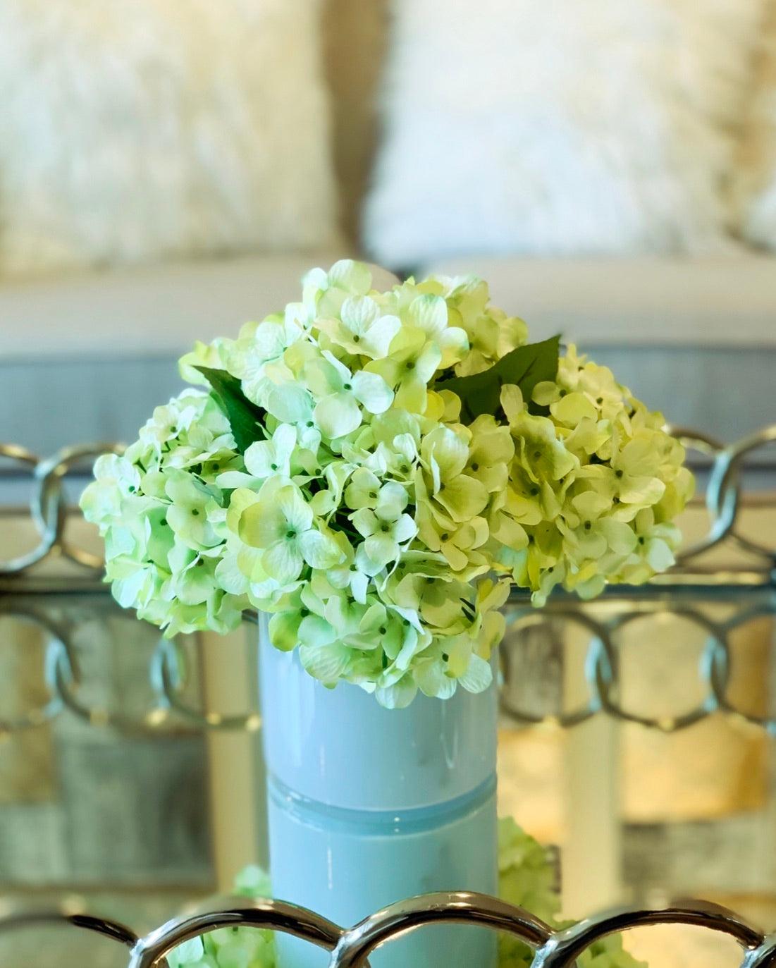 Green Hydrangea Silk Arrangement - Flovery