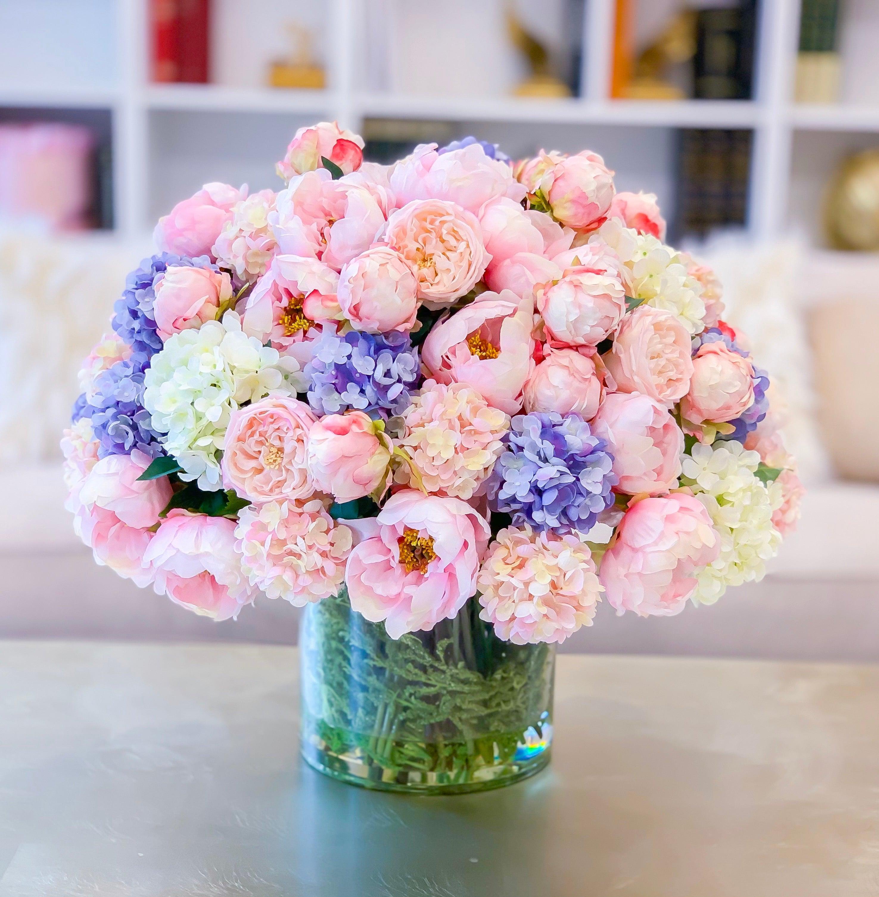 Pink Paradise Arrangement - XXXLarge Centerpiece Arrangement - Lobby Centerpiece-Faux Flowers Arrangement- Finest Artificial Centerpiece - Flovery