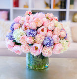 Pink Paradise Arrangement - XXXLarge Centerpiece Arrangement - Lobby Centerpiece-Faux Flowers Arrangement- Finest Artificial Centerpiece - Flovery