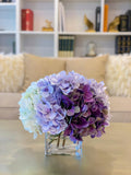 Real Touch Purple Hydrangea Arrangement For All Occasion-Purple Hydrangea-White Hydrangea-Fake Flowers Arrangement -Centerpiece - Flovery