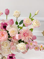 Large French Country Pink Real Touch Flower Arrangement - Flovery