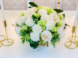 XXL Real Touch Centerpiece - Large Dining- White Real Touch Floral Arrangement-Faux Flowers-Lobby Arrangement - Flovery