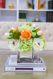 Large Real Touch Roses Tulip Silk Hydrangea Square Arrangement - Flovery