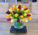 13-in Tulip Real Touch Centerpiece - Flovery