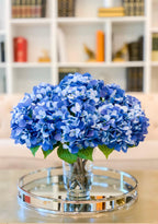 Large 20" Real Touch Blue Hydrangea Arrangement-Flower Hydrangea Arrangement-Modern Farmhouse Arrangement-Rustic Style Arrangement - Flovery