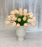 Large Real Touch Tulips Centerpiece - Faux Tulips Arrangement  - Faux Arrangement - Flovery
