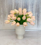 Large Real Touch Tulips Centerpiece - Faux Tulips Arrangement  - Faux Arrangement - Flovery