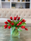 Real Touch Tulip Field Arrangement - Flovery