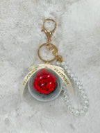 Eternity Preserved Rose Keychain/Bag charm - Flovery