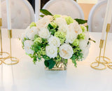 XXL Real Touch Centerpiece - Large Dining- White Real Touch Floral Arrangement-Faux Flowers-Lobby Arrangement - Flovery