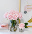 Set of 2 Large Pink/Blush Rose Real Touch Arrangement - Flovery