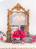Large Real Touch Rose Orchid Hydrangea Centerpiece Gold - Flovery